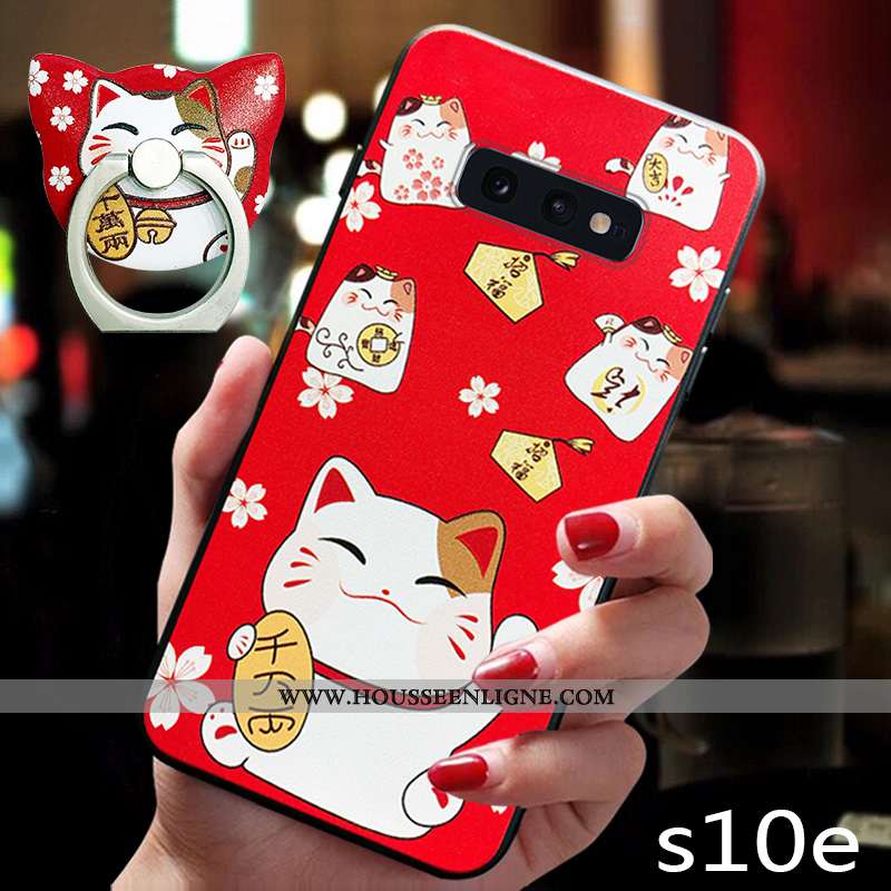 Housse Samsung Galaxy S10e Dessin Animé Charmant Chat Téléphone Portable Tout Compris Nouveau Incass