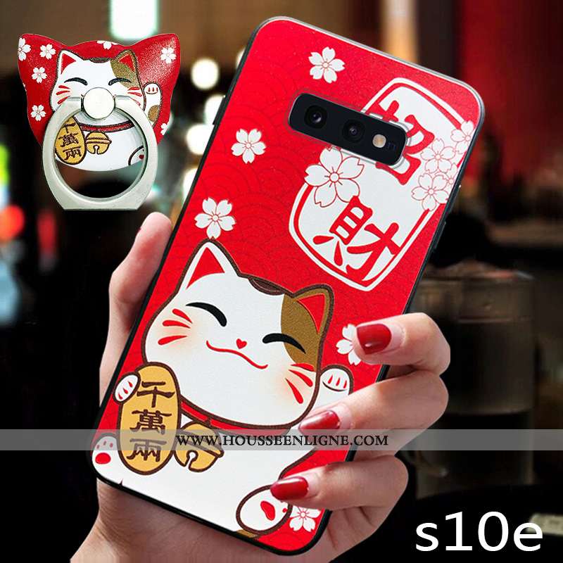 Housse Samsung Galaxy S10e Dessin Animé Charmant Chat Téléphone Portable Tout Compris Nouveau Incass