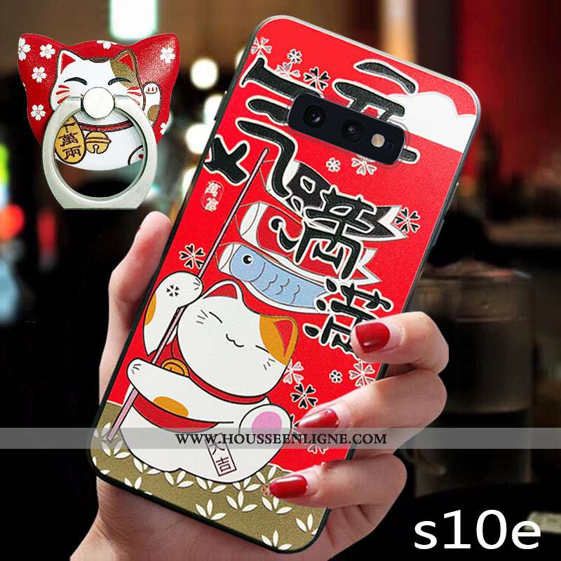 Housse Samsung Galaxy S10e Dessin Animé Charmant Chat Téléphone Portable Tout Compris Nouveau Incass