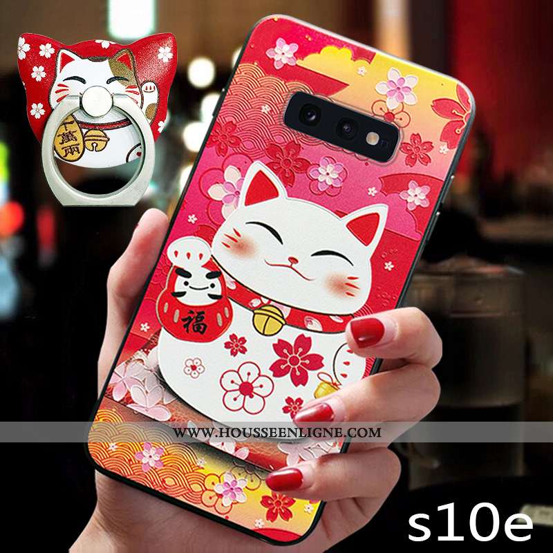 Housse Samsung Galaxy S10e Dessin Animé Charmant Chat Téléphone Portable Tout Compris Nouveau Incass
