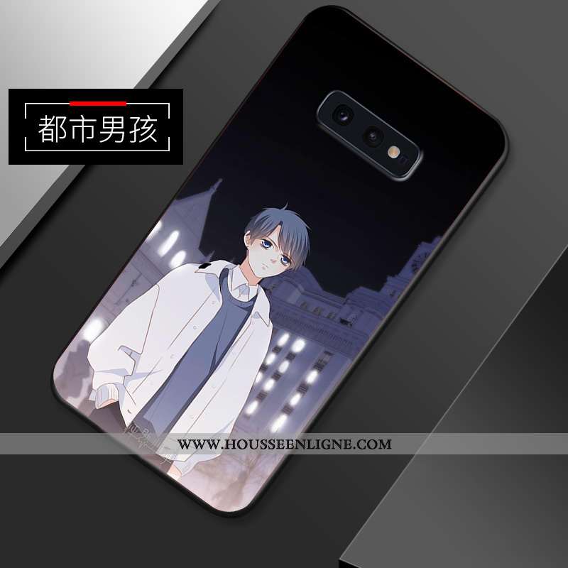 Housse Samsung Galaxy S10e Protection Délavé En Daim Téléphone Portable Fluide Doux Légère Net Rouge