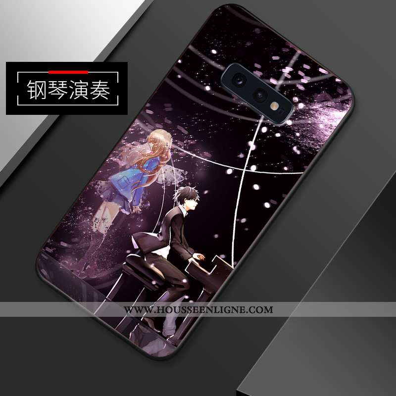Housse Samsung Galaxy S10e Protection Délavé En Daim Téléphone Portable Fluide Doux Légère Net Rouge
