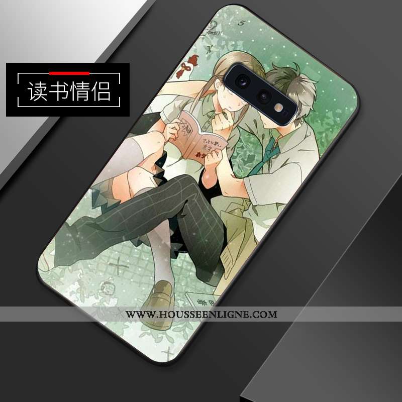 Housse Samsung Galaxy S10e Protection Délavé En Daim Téléphone Portable Fluide Doux Légère Net Rouge