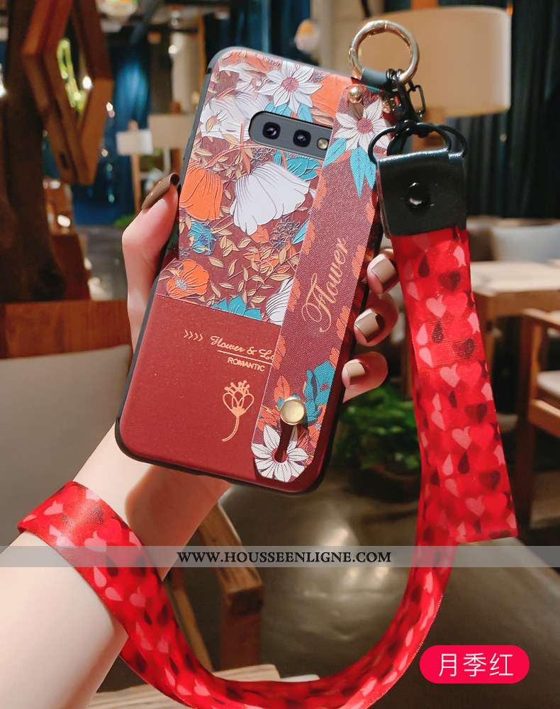 Housse Samsung Galaxy S10e Protection Ornements Suspendus Incassable Étoile Vent Cou Suspendu Silico