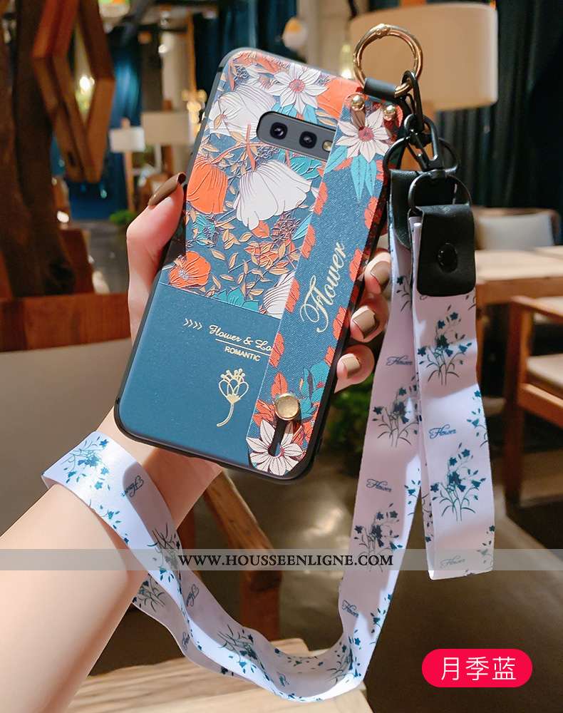 Housse Samsung Galaxy S10e Protection Ornements Suspendus Incassable Étoile Vent Cou Suspendu Silico