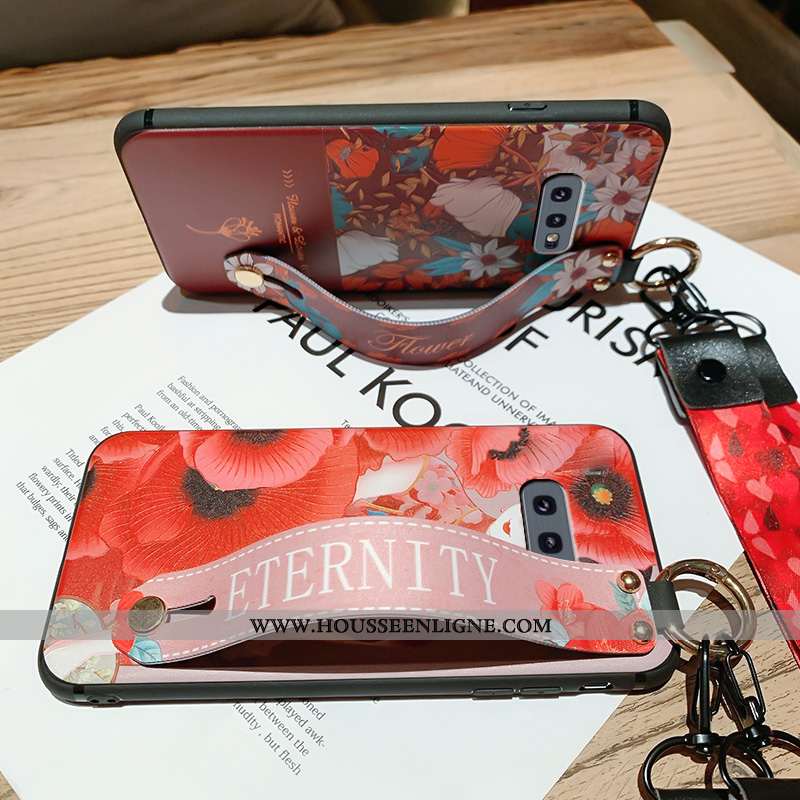 Housse Samsung Galaxy S10e Protection Ornements Suspendus Incassable Étoile Vent Cou Suspendu Silico