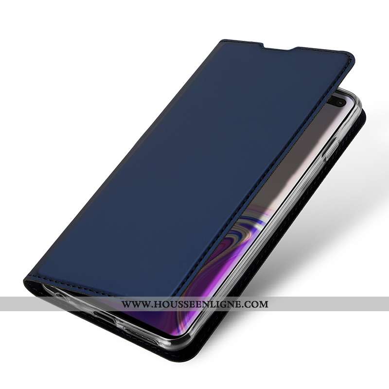 Housse Samsung Galaxy S10e Protection Portefeuille Tout Compris Téléphone Portable Business Bleu Mar
