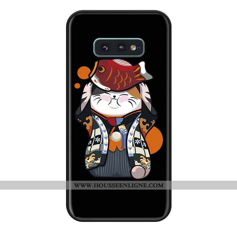 Housse Samsung Galaxy S10e Silicone Coque Tout Compris Incassable Étoile Noir Téléphone Portable