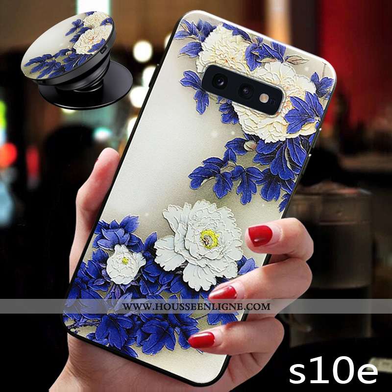 Housse Samsung Galaxy S10e Silicone Protection Net Rouge Nouveau Incassable Étoile Bleu