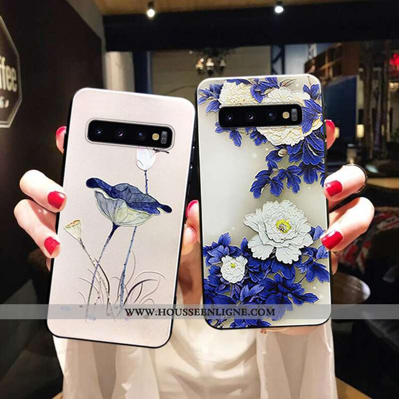 Housse Samsung Galaxy S10e Silicone Protection Net Rouge Nouveau Incassable Étoile Bleu