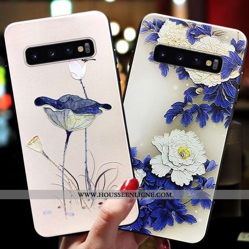 Housse Samsung Galaxy S10e Silicone Protection Net Rouge Nouveau Incassable Étoile Bleu