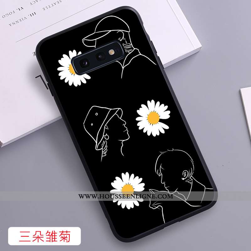 Housse Samsung Galaxy S10e Silicone Protection Tendance Étoile Coque Nouveau Fluide Doux Noir