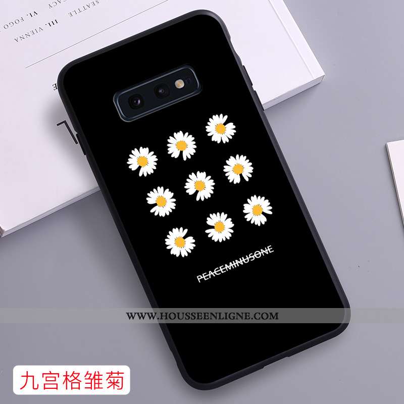 Housse Samsung Galaxy S10e Silicone Protection Tendance Étoile Coque Nouveau Fluide Doux Noir