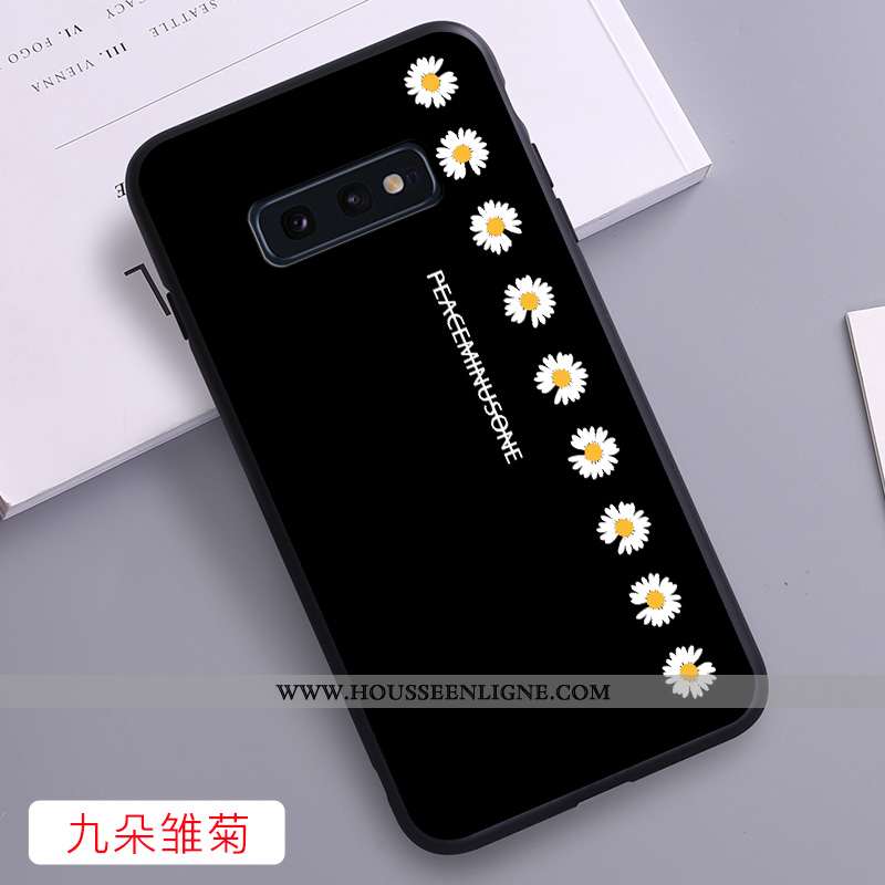 Housse Samsung Galaxy S10e Silicone Protection Tendance Étoile Coque Nouveau Fluide Doux Noir