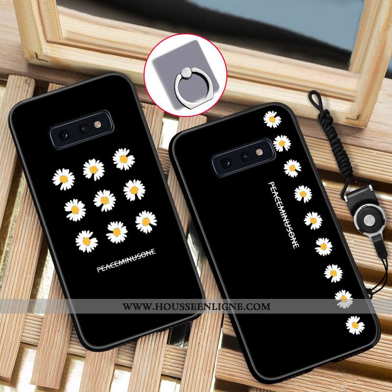 Housse Samsung Galaxy S10e Silicone Protection Tendance Étoile Coque Nouveau Fluide Doux Noir