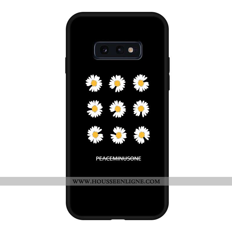 Housse Samsung Galaxy S10e Silicone Protection Tendance Étoile Coque Nouveau Fluide Doux Noir