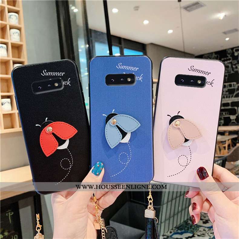 Housse Samsung Galaxy S10e Tendance Fluide Doux Tout Compris Silicone Étui Incassable Étoile Bleu