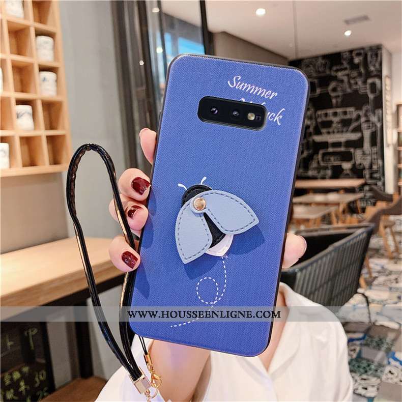 Housse Samsung Galaxy S10e Tendance Fluide Doux Tout Compris Silicone Étui Incassable Étoile Bleu