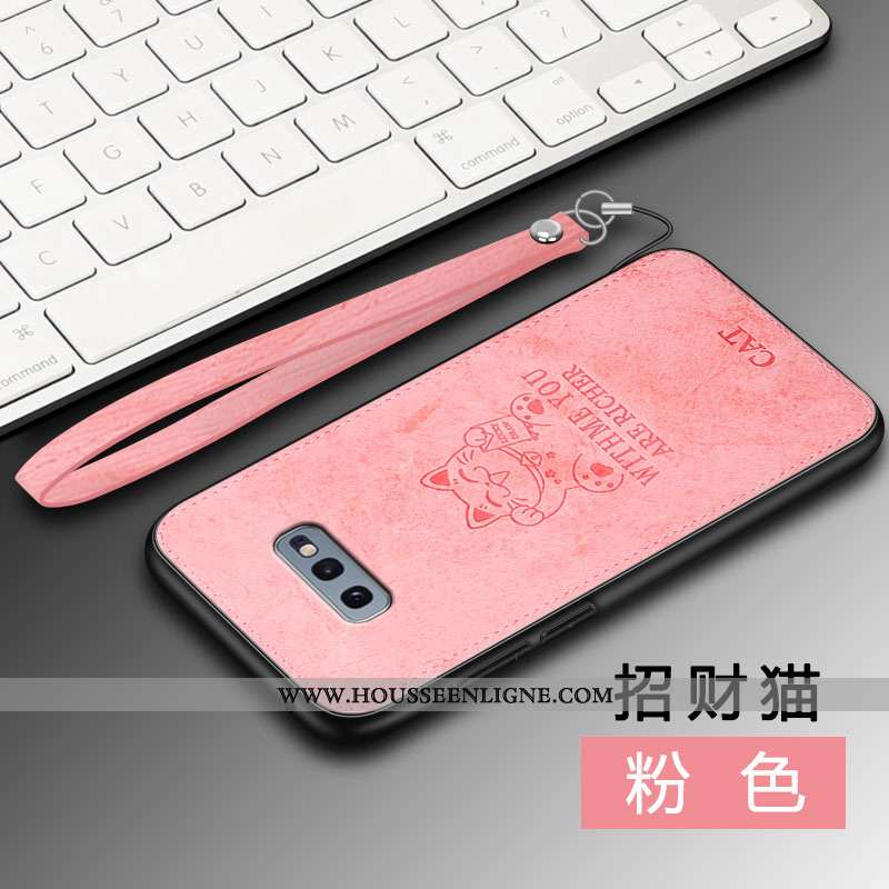 Housse Samsung Galaxy S10e Tendance Légère Modèle Fleurie Étoile À Bord Protection Elk Rose