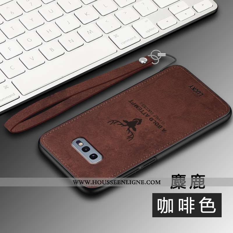 Housse Samsung Galaxy S10e Tendance Légère Modèle Fleurie Étoile À Bord Protection Elk Rose