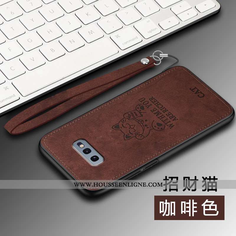 Housse Samsung Galaxy S10e Tendance Légère Modèle Fleurie Étoile À Bord Protection Elk Rose