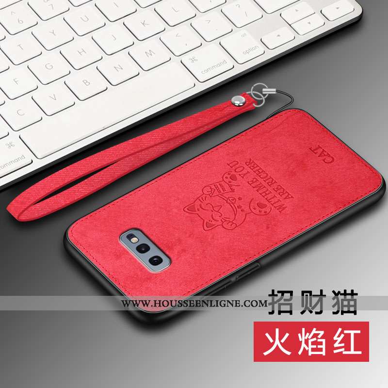 Housse Samsung Galaxy S10e Tendance Légère Modèle Fleurie Étoile À Bord Protection Elk Rose