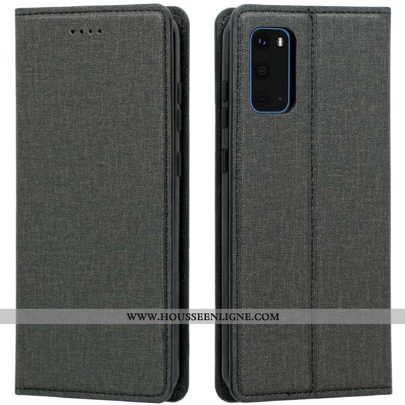 Housse Samsung Galaxy S20 Cuir Modèle Fleurie Créatif Étoile Étui Bleu