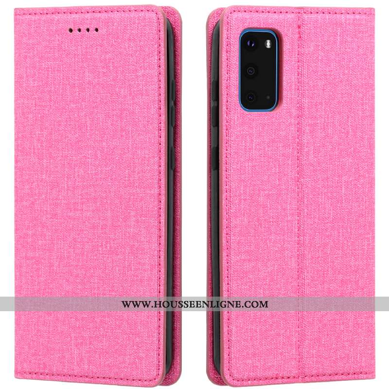 Housse Samsung Galaxy S20 Cuir Modèle Fleurie Créatif Étoile Étui Bleu