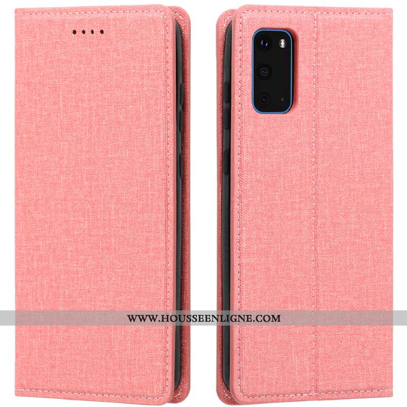 Housse Samsung Galaxy S20 Cuir Modèle Fleurie Créatif Étoile Étui Bleu