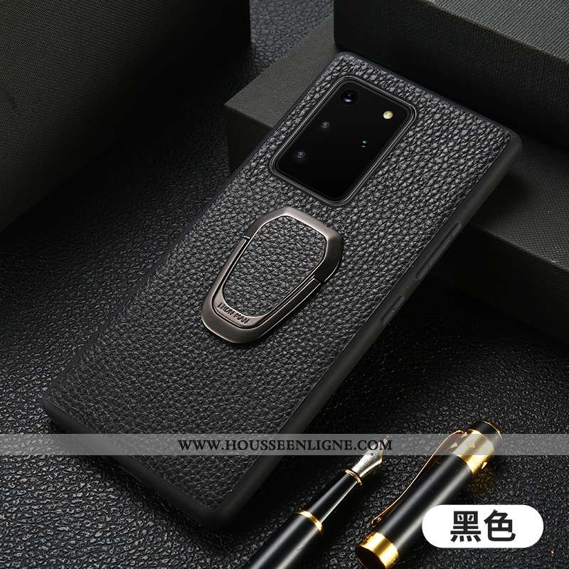 Housse Samsung Galaxy S20+ Cuir Protection Téléphone Portable Étui Support Luxe Tout Compris Marron