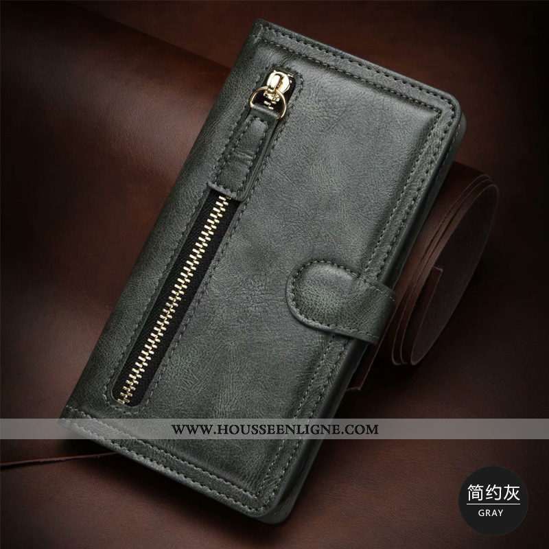 Housse Samsung Galaxy S20+ Cuir Véritable Reversible Portefeuilles Bleu Boucle Téléphone Portable