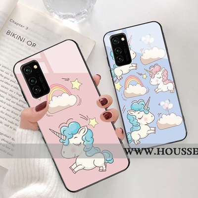 Housse Samsung Galaxy S20 Dessin Animé Verre Étoile Net Rouge Téléphone Portable Coque Rose