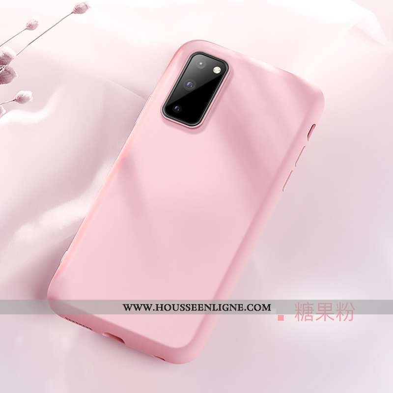 Housse Samsung Galaxy S20 Fluide Doux Silicone Étui Simple Légère Téléphone Portable Tout Compris Bl