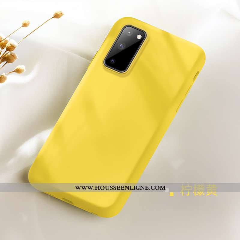 Housse Samsung Galaxy S20 Fluide Doux Silicone Étui Simple Légère Téléphone Portable Tout Compris Bl