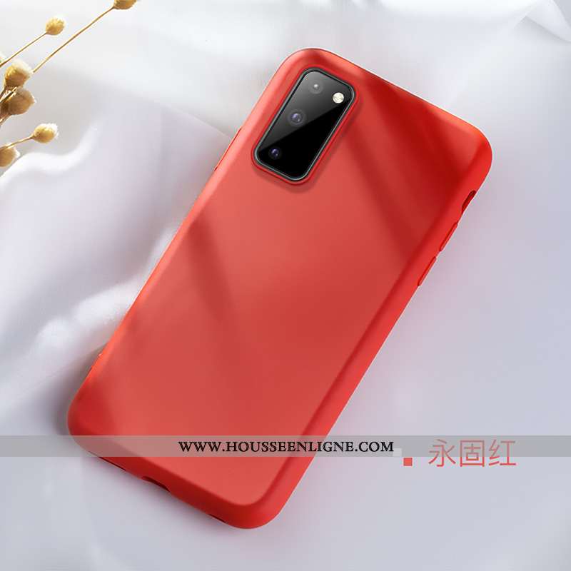 Housse Samsung Galaxy S20 Fluide Doux Silicone Étui Simple Légère Téléphone Portable Tout Compris Bl