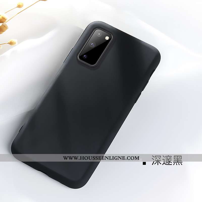 Housse Samsung Galaxy S20 Fluide Doux Silicone Étui Simple Légère Téléphone Portable Tout Compris Bl