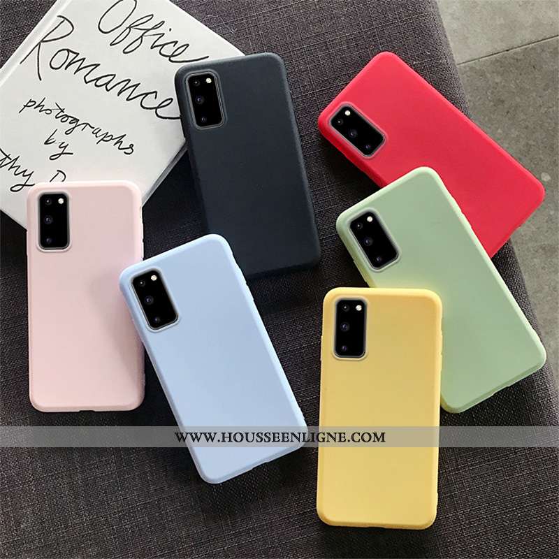 Housse Samsung Galaxy S20 Fluide Doux Silicone Étui Simple Légère Téléphone Portable Tout Compris Bl