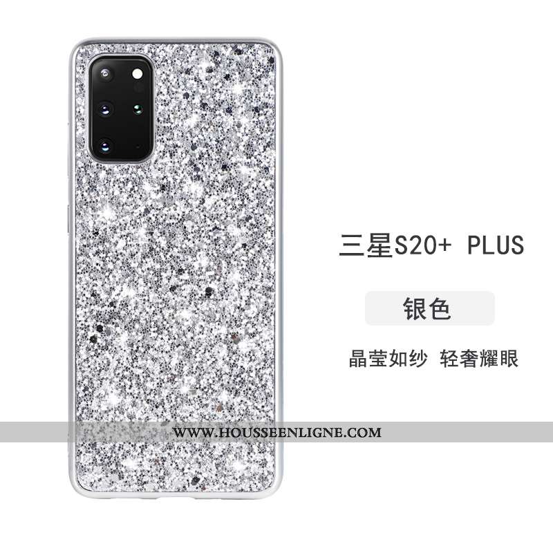 Housse Samsung Galaxy S20+ Personnalité Créatif Tout Compris Étoile Coque Légère Luxe Rouge