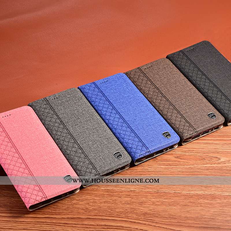 Housse Samsung Galaxy S20+ Protection Cuir Téléphone Portable Incassable Tout Compris Coque Lin Bleu