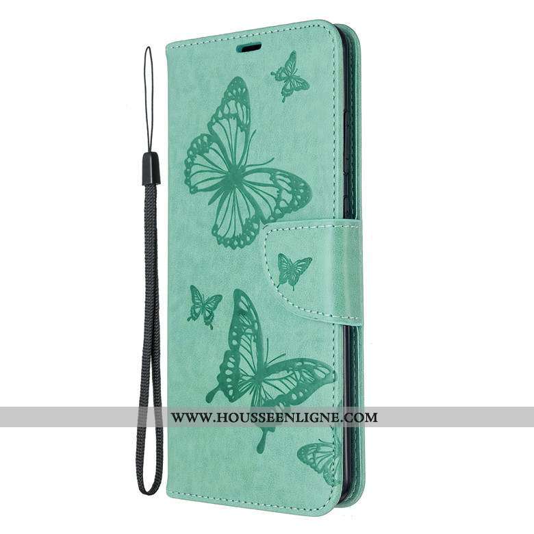 Housse Samsung Galaxy S20 Protection Cuir Téléphone Portable Vert Fluide Doux Coque Étoile Verte