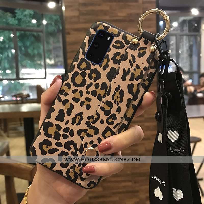 Housse Samsung Galaxy S20 Protection Ornements Suspendus Étoile Téléphone Portable Support Fleur Bla