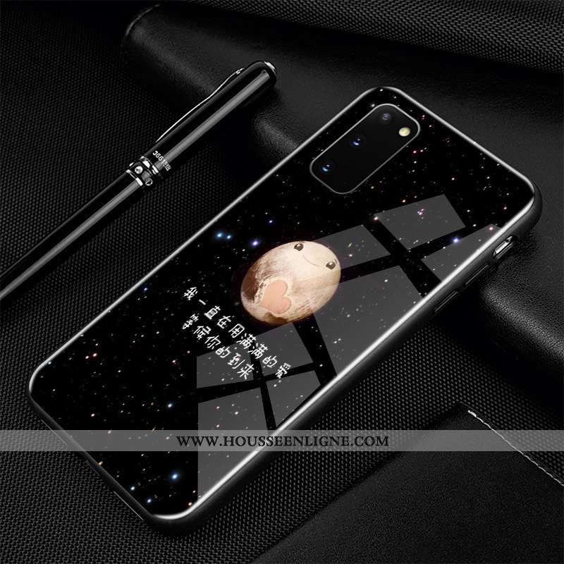 Housse Samsung Galaxy S20 Protection Verre Téléphone Portable Dessin Animé Incassable Étui Coque Ble