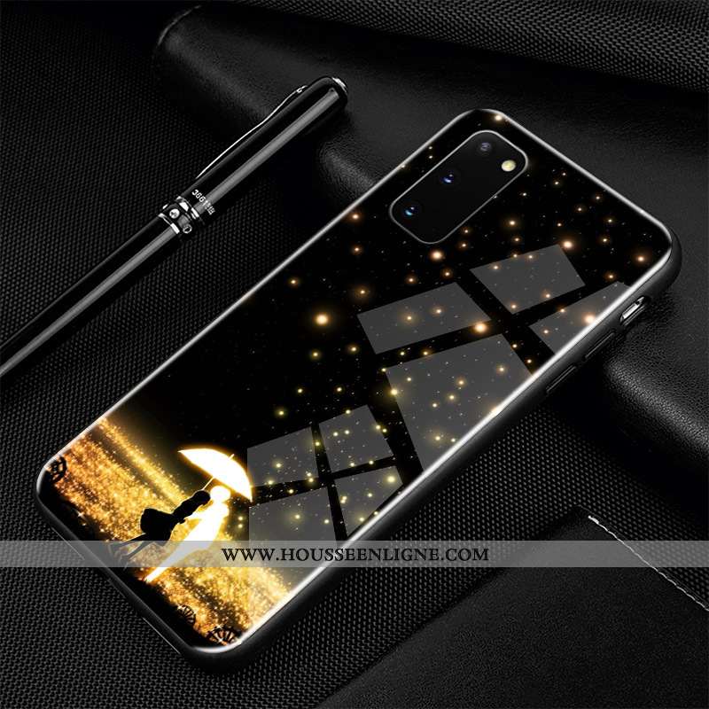 Housse Samsung Galaxy S20 Protection Verre Téléphone Portable Dessin Animé Incassable Étui Coque Ble