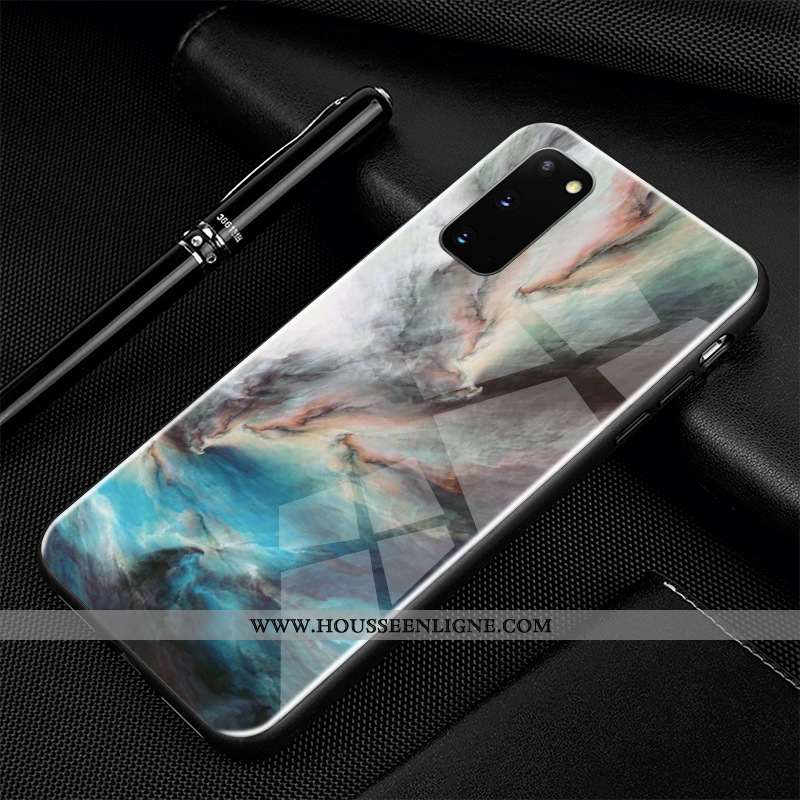 Housse Samsung Galaxy S20 Protection Verre Téléphone Portable Dessin Animé Incassable Étui Coque Ble