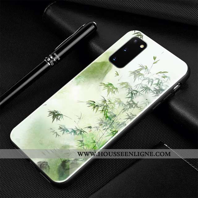 Housse Samsung Galaxy S20 Protection Verre Téléphone Portable Dessin Animé Incassable Étui Coque Ble