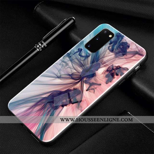 Housse Samsung Galaxy S20 Protection Verre Téléphone Portable Dessin Animé Incassable Étui Coque Ble