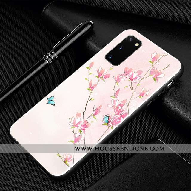 Housse Samsung Galaxy S20 Protection Verre Téléphone Portable Dessin Animé Incassable Étui Coque Ble