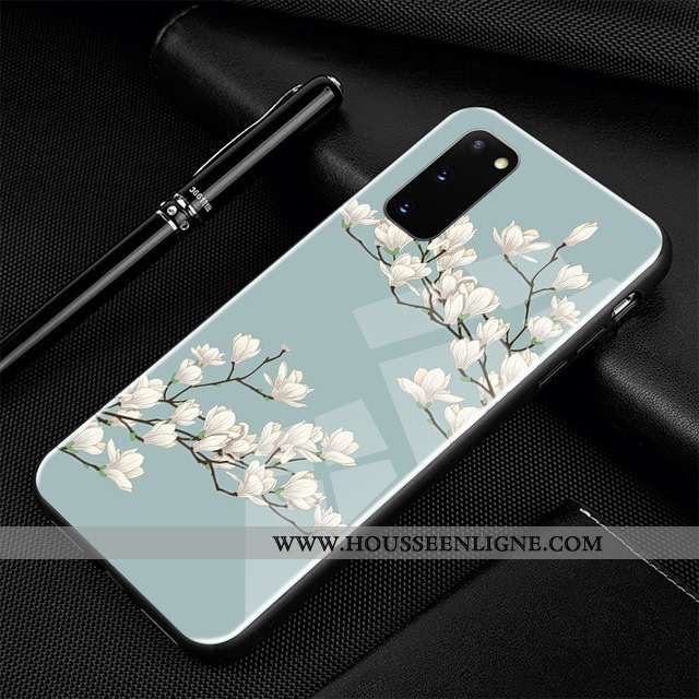 Housse Samsung Galaxy S20 Protection Verre Téléphone Portable Dessin Animé Incassable Étui Coque Ble