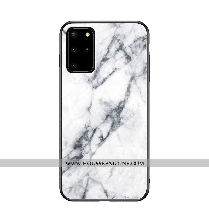 Housse Samsung Galaxy S20+ Tendance Fluide Doux Étui Verre Grand Difficile Peinture Rouge
