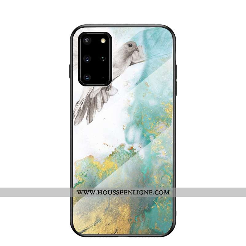 Housse Samsung Galaxy S20+ Tendance Fluide Doux Étui Verre Grand Difficile Peinture Rouge